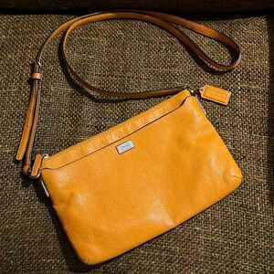 Coach Golden Orange Crossbody Zipper Crossbody Swing Bag